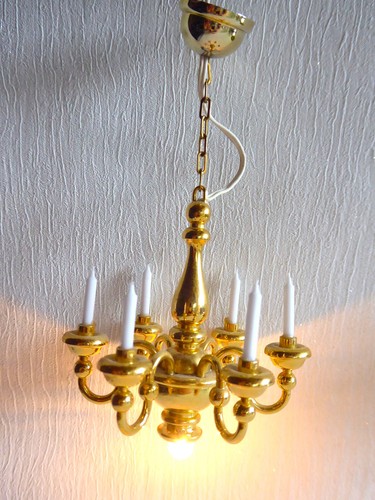 BODO HENNIG KRONLEUCHTER elektrisch funktionierend und KERZENLEUCHTER 5-flammig - Photo 3/6