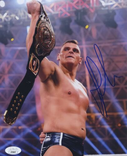 *POSED WITH BELT* WWE WWF NXT GUNTHER SIGNED 8x10 JSA AUTO