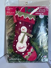 Dimensions Feltworks Felt Stocking Kit 8137 Snowman Cheer