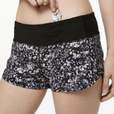Lululemon Women s Speed Up Shorts Size 6 Floral Spritz Multi Black Style Gym Run