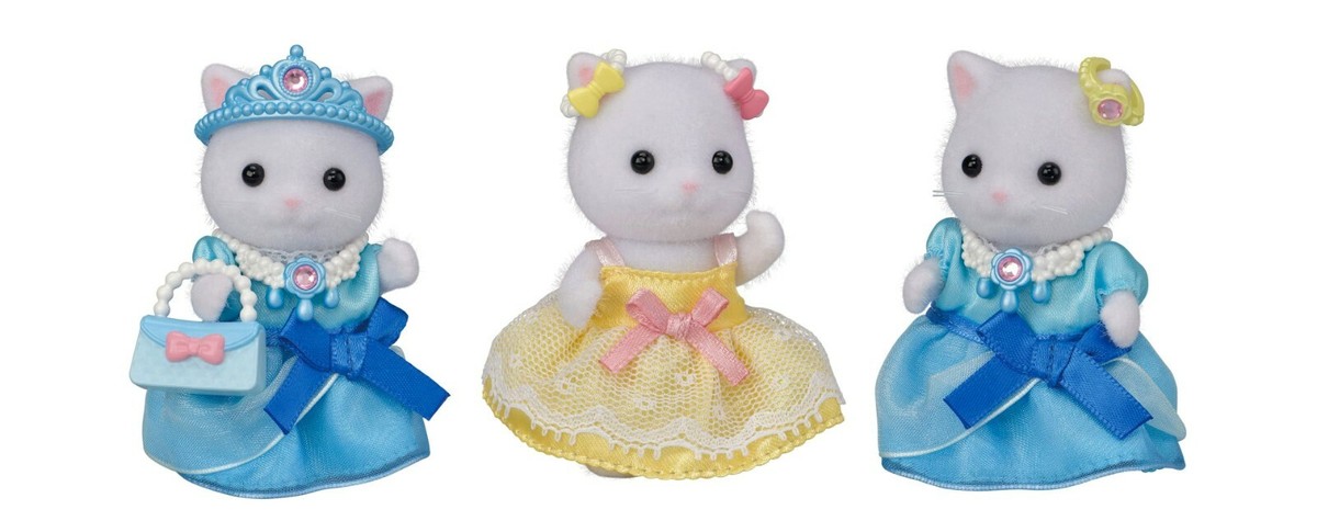 open lace back dress Calico Critters Princess Dress Up Set, Dollhouse Playset with Figure and  Accessories, Playsets