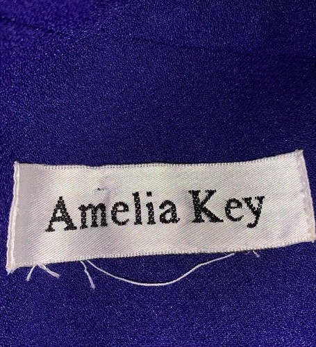 Amelia Key Purple Embroidered Beaded Blazer Dressy Jacket 2XL XXL Office Wear - Picture 6 of 6