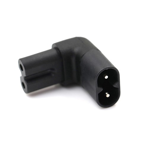 1Pc IEC 320 C7-C8 90 degree up down angled right angle AC power adapter D-DB - Afbeelding 3 van 8