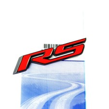 1x OEM Red RS Emblem Badge Sticker 3D fits Camaro series New Black