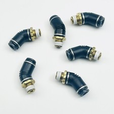 LOT OF 5, SMC KV2K07-34S, DOT FITTING CONNECTOR 45° MALE EBOW 