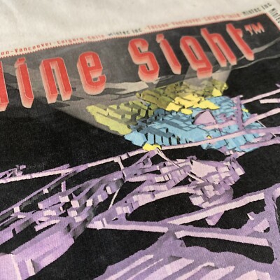 Rare Vtg 90s Minesight Software Tech Promo T-Shirt 3D Hexagon 