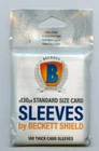 100 BECKETT SHIELD 130pt. SOFT PENNY SLEEVES (FOR THICK CARDS) - Acid & PVC free