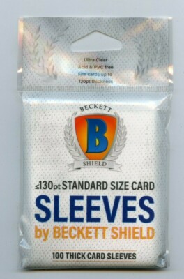 100 BECKETT SHIELD 130pt. SOFT PENNY SLEEVES (FOR THICK CARDS) - Acid & PVC free