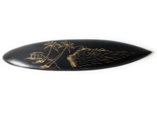 Surfboard w/ Island Sunrise Scene 16" - Hawaii Decor  erb2601540