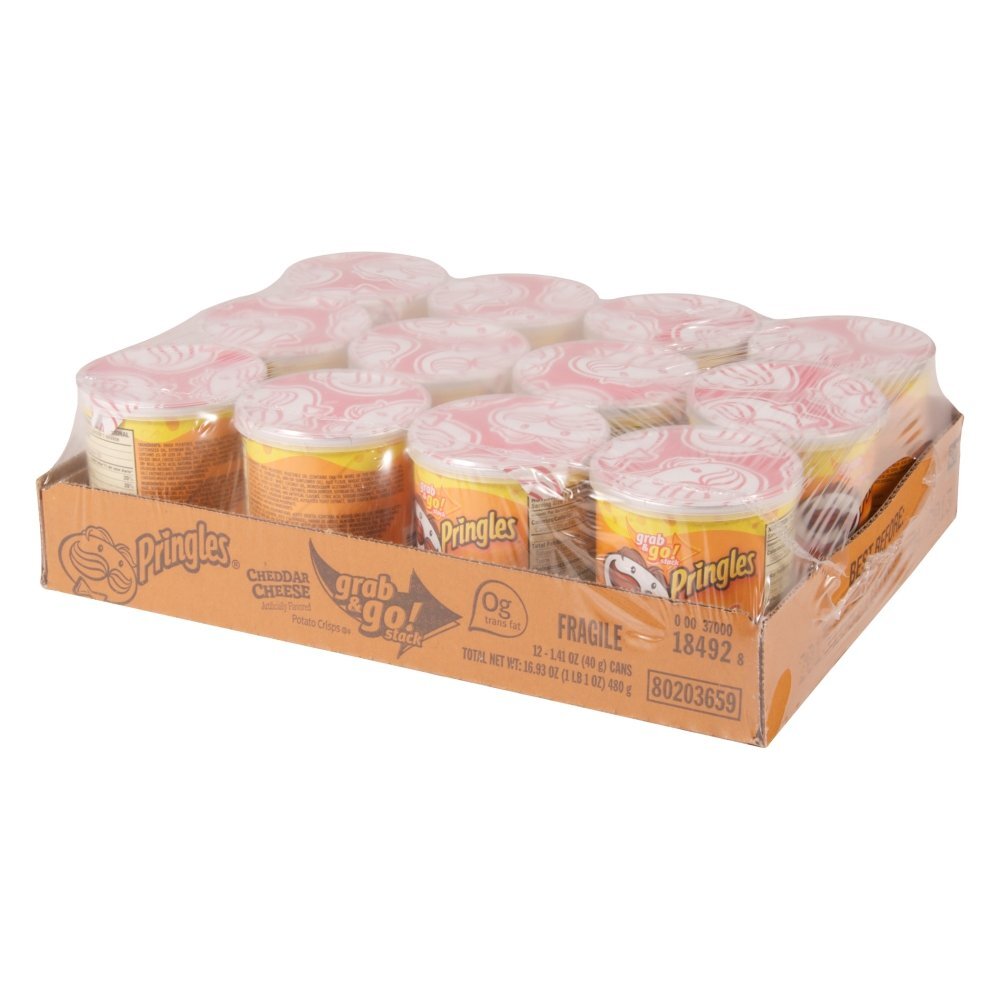 Pringles, patatas fritas, queso cheddar, 1,41 oz (12 unidades)