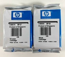 2 PACK HP 56 Black 57 Color Original C6656AN C6657AN Ink printer cartridge OEM