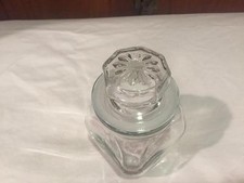 Vintage GLASS Apothecary Jar 5 3/4" Drugstore CANDY Display Canister Wedding