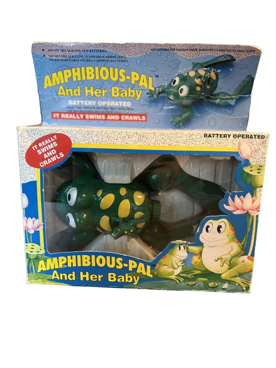 Vintage Swimming Frog Toy Nu Look Battery Operated