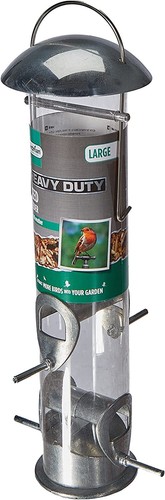 Gardman Large Heavy Duty Polished Seed Feeder Aluminium Easy Fill Feeder A01044 - Picture 2 of 9