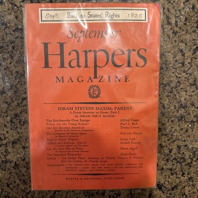 Harper's Magazine Sep 1935 back to State s Rights Pearl S. Buck