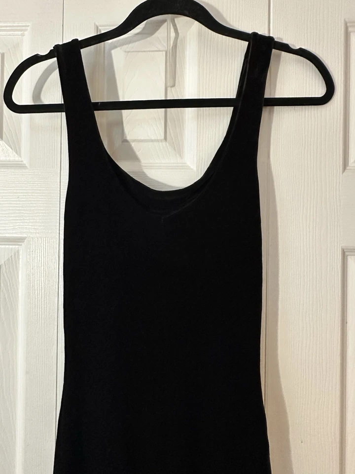 Vestido largo de terciopelo elástico negro vintage Betsey Johnson años 90 talla 4 Foto 4 de 4