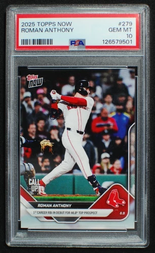 🌟 ROMAN ANTHONY - 2025 Topps Now Rookie Call Up 1st RBI RC #279 - GEM PSA 10