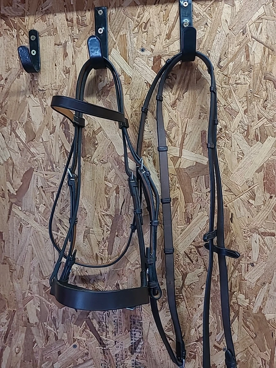Premier Equine Rizzo Anatomic Flash Noseband Black/Brown - Build a Bridle