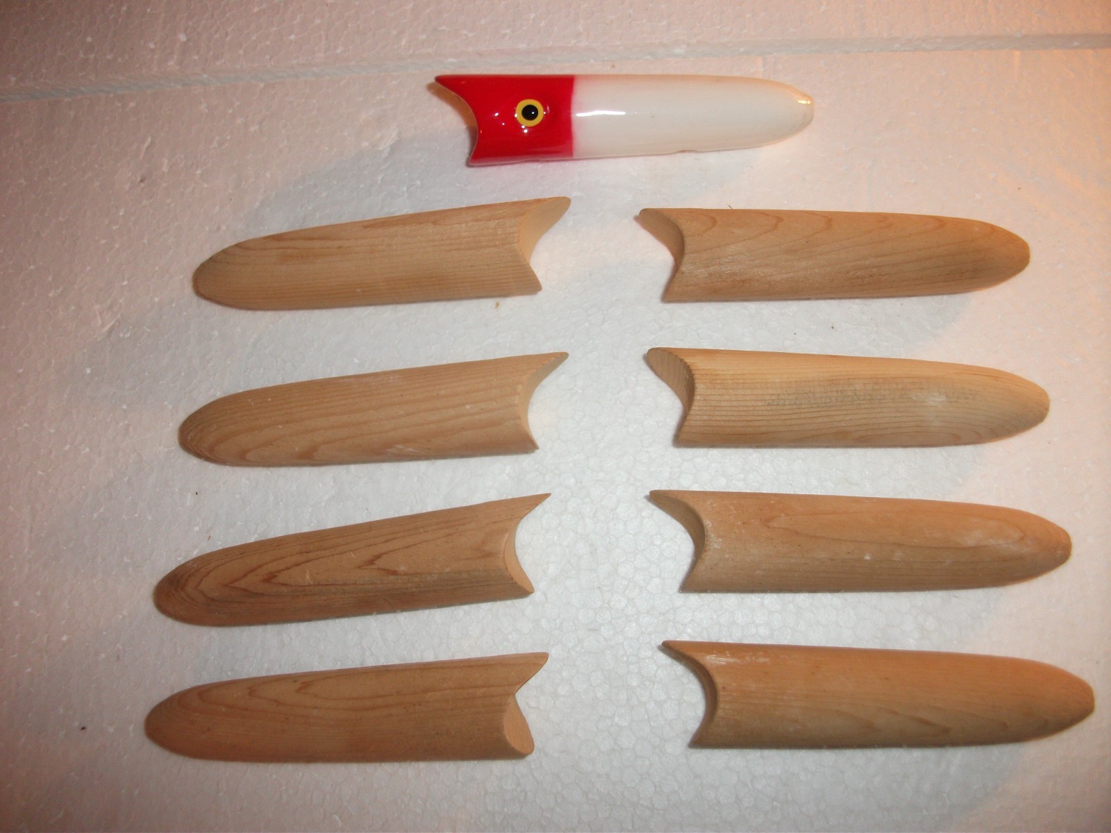 LOT OF 8 SAM GRIFFIN WOOD BLANKS CHOBEE CHUG 3 3/4" THE RARE POPPERS - Image 3