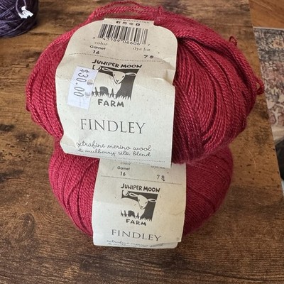 2X FINDLEY extrafine merino wool & mulberry silk blend Yarn By Juniper Moon Farm