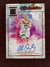 2025 Panini Impeccable WNBA #WC-AQ Allie Quigley Water Colors Gold #/49