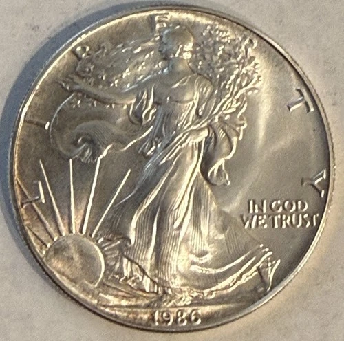 1986 American Silver Eagle $1 – 1 oz .999 Fine Silver – First Year Issue