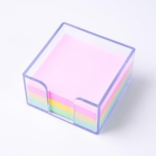 Sticky Notes Holder Clear Acrylic 3" x 3" Post it Note Holder Dispenser f
