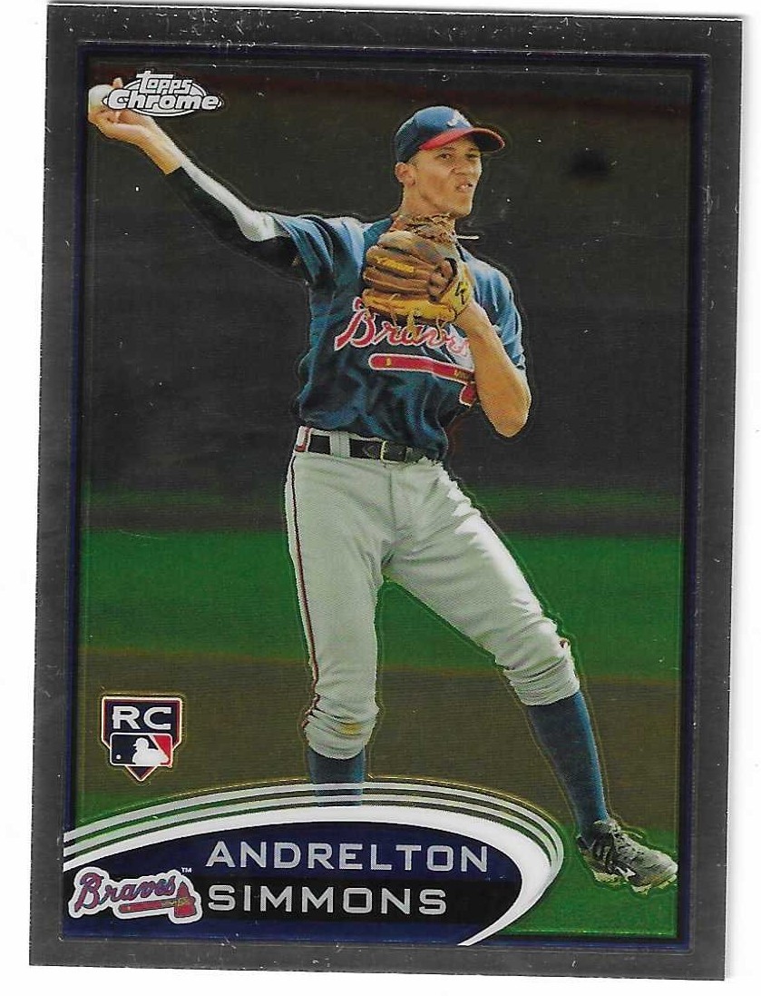 2012 TOPPS CHROME ANDRELTON SIMMONS REFRACTOR RC #182 ATLANTA BRAVES