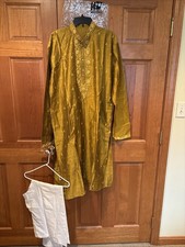 Men's Kurta PJS Traditional of Indian Ethnic Apparel Long Tunic Kurta Bottoms..