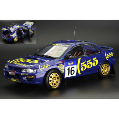SUBARU IMPREZA 555 N.16 LU NING JUN 555 HONG KONG-BEJING RALLY 1995 1:18 Sunstar