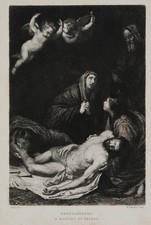 KRAUSKOPF (*1847) nach ESPAGNOLET (*1588), Kreuzabnahme mit Maria, um 1880, Rad.