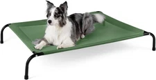 Cooling Elevated Dog Bed for Extra Large Dogs with Non-Slip Floor Protectors &