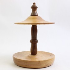 Hand Turned Wood Jewelry Carousel Dresser Handmade By William Geary 6.5" Tall
