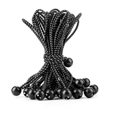 Cartman 90 Pack 11 Inch Ball Bungee Cords Canopy Ties with Elastic String for Ca