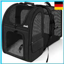 Pecute Haustierträger Erweiterbarer Raum Tragetasche Schwarz