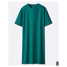 Uniqlo Teal Green T-Shirt Dress Shirt Size small.