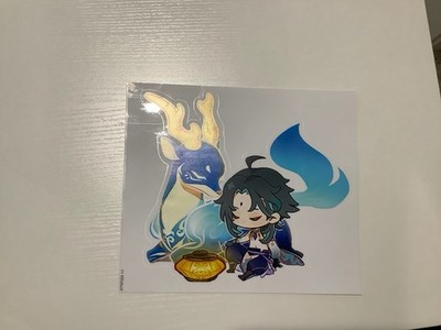 genshin impat zhongli magnet xiao sticker