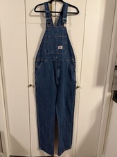 Men  s Round House Overalls/ Coveralls Blue Jean Size 38X34