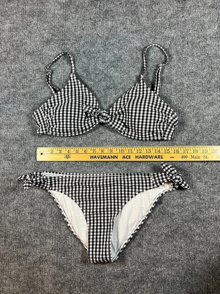 Gingham Black And White Bikini Boho - Image 2 of 4