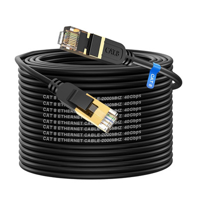 Cat 8 Ethernet Cable, 100FT High Speed Heavy Duty 26AWG Cat8 LAN Network Cable 4
