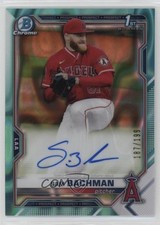 2021 Bowman Draft Chrome Pick Aqua Lava Refractor /199 Sam Bachman Auto 06gz