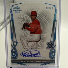 2023 Leaf Trinity - Walbert Urena #BA-WU1 Platinum /49 (AU, RC)