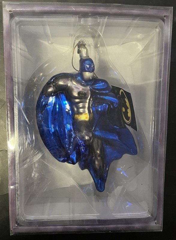 Vintage 2000 Kurt Adler Batman Glass Ornament Kids WB DC Comics W8504