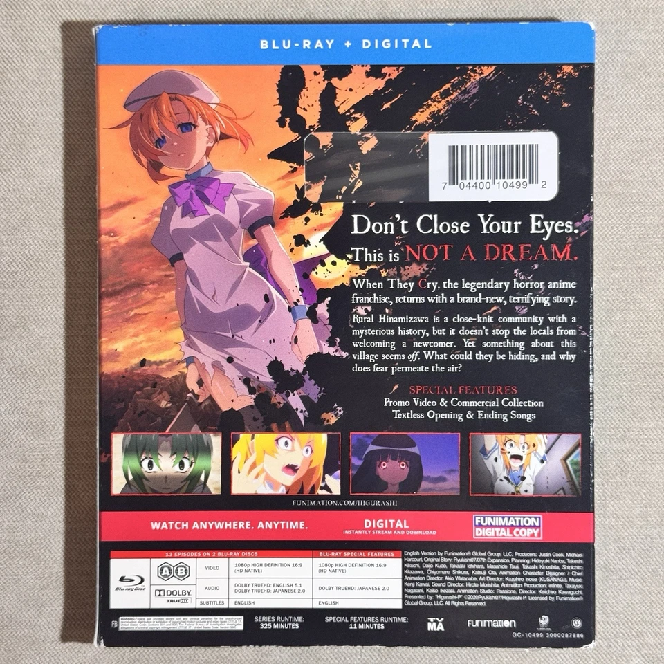 Higurashi When They Cry Gou Season 1 Part 1 One Blu-Ray Funimation Anime SEALED - Image 2 of 4