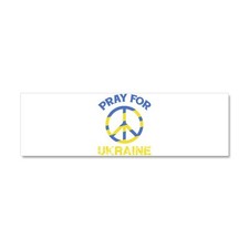 CafePress Pray For Ukraine Peace Sign Car Magnet (906174044)