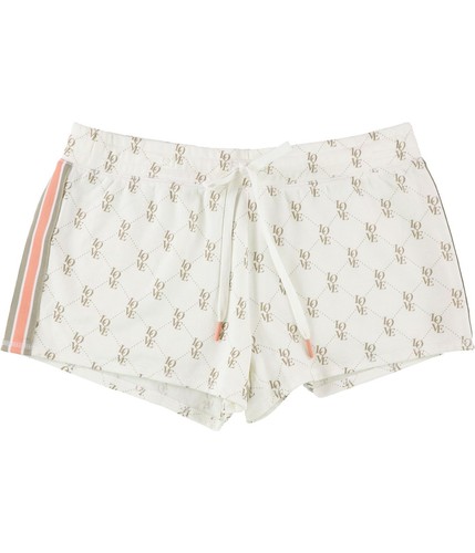 P.J. Salvage Womens Love Pajama Shorts, Off-White, Small