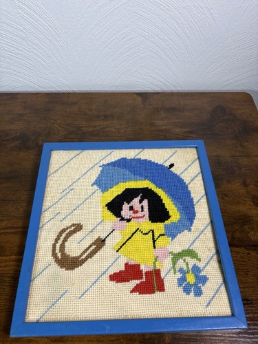Gerahmtes Nadelspitze Kunstwerk von Madeleine? Wandbild Regentag