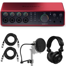 Focusrite Scarlett 18i16 4th Gen USB Audio Interface w/Headphones,XLR Cable