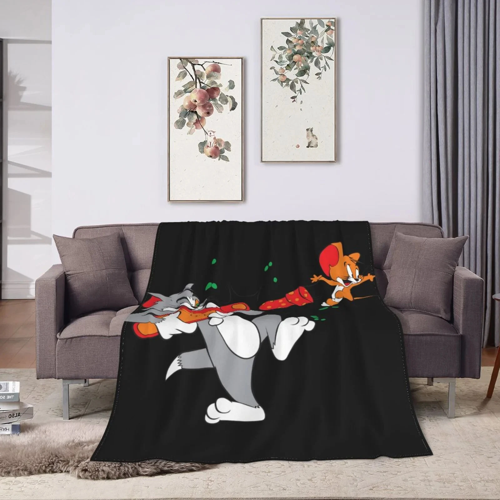 Tom And Jerry Fleece Blanket, Fun Cartoon Movie Gifts for Kid