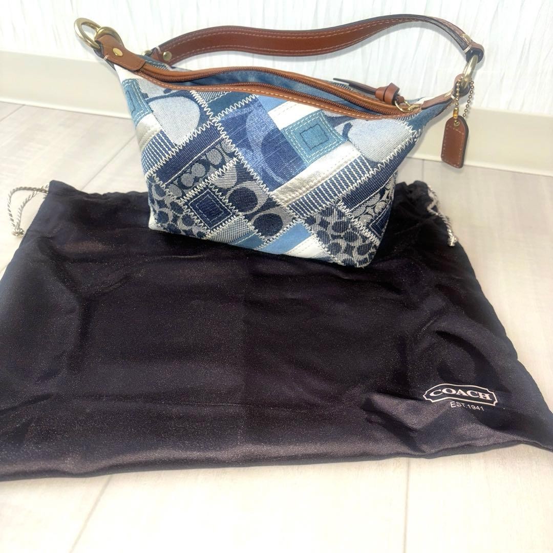 COACH Excellent Condition Patchwork Denim One-Sho… - image 16